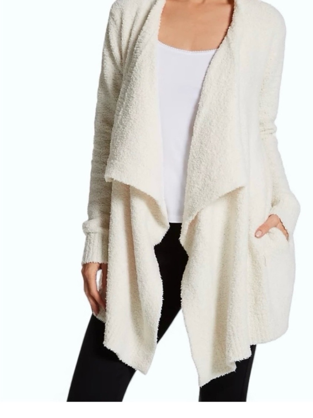 UGG Cream Bouclé Open-Front Cardigan